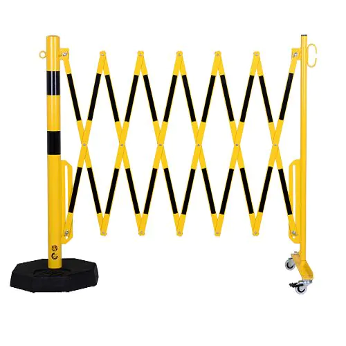 harmonicahek-met-mobiele-paal,harmonicahek-met-losse paal,harmonicahek-met-losse-paal,Magazijnoplossingen